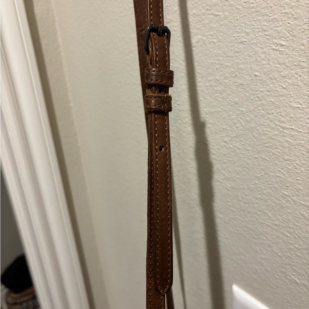 Frye Melissa Top Handle Leather Crossbody Bag in Dark Brown - Picture 4 of 6